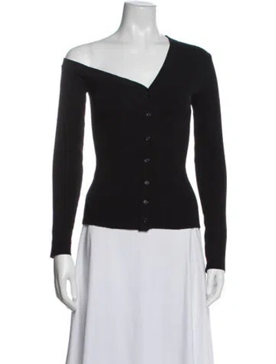 Pre-owned Staud V-neck Sweater In Black