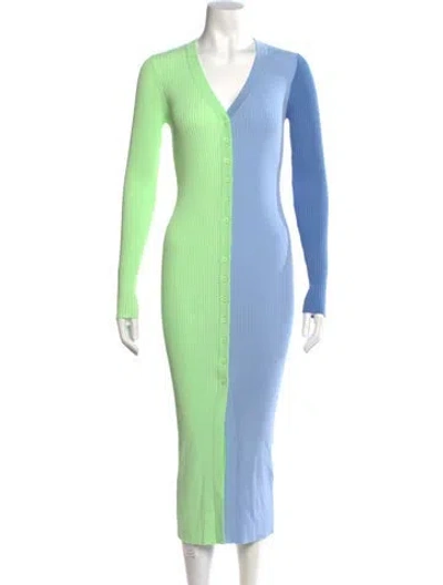 Pre-owned Staud V-neck Sweater In Blue