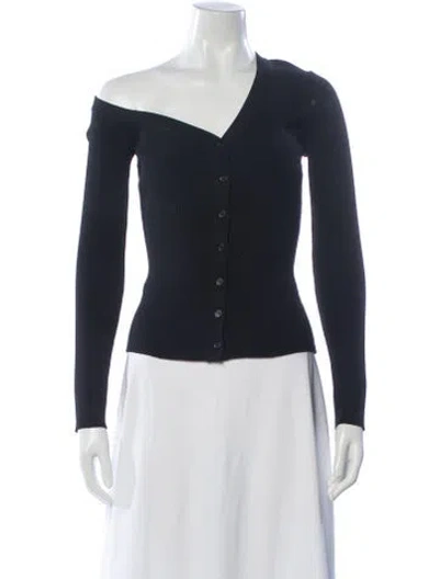 Pre-owned Staud V-neck Sweater In Blue