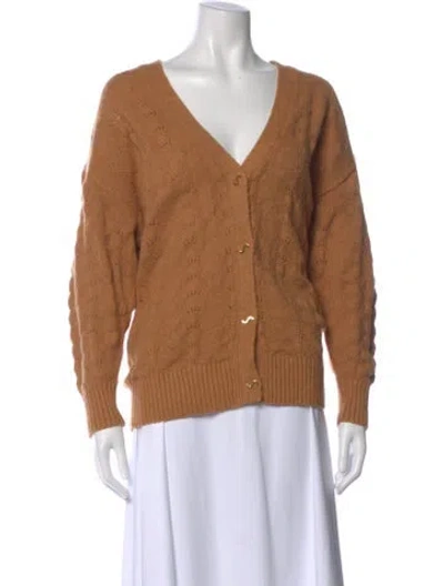 Pre-owned Staud V-neck Sweater In Brown
