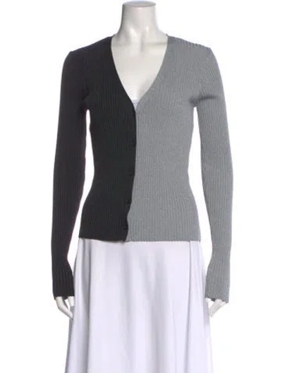 Pre-owned Staud V-neck Sweater In Gray