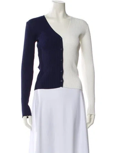 Pre-owned Staud V-neck Sweater In Multi
