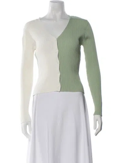 Pre-owned Staud V-neck Sweater In Multi