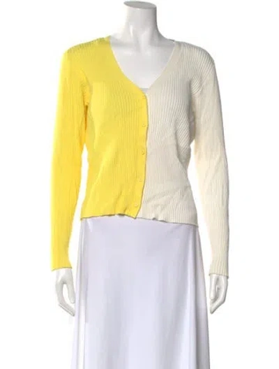 Pre-owned Staud V-neck Sweater In Multi