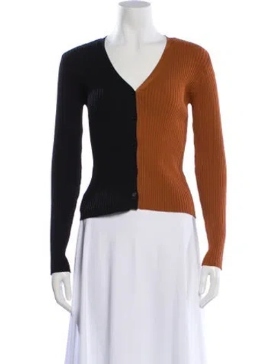 Pre-owned Staud V-neck Sweater In Multi