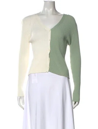 Pre-owned Staud V-neck Sweater In Multi