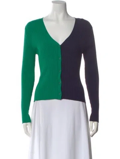 Pre-owned Staud V-neck Sweater In Multi