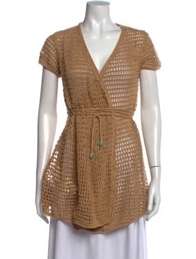 Pre-owned Staud V-neck Sweater In Multicolor