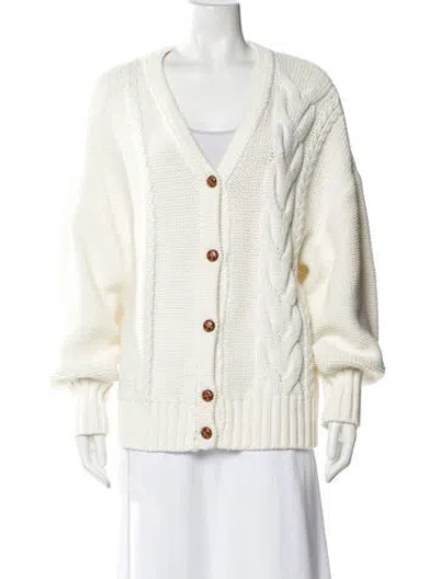 Pre-owned Staud V-neck Sweater In Neutral