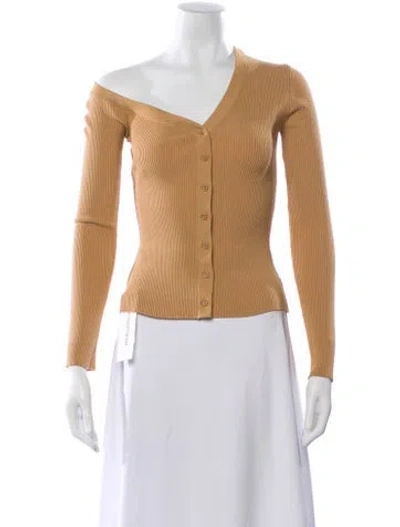 Pre-owned Staud V-neck Sweater In Neutral