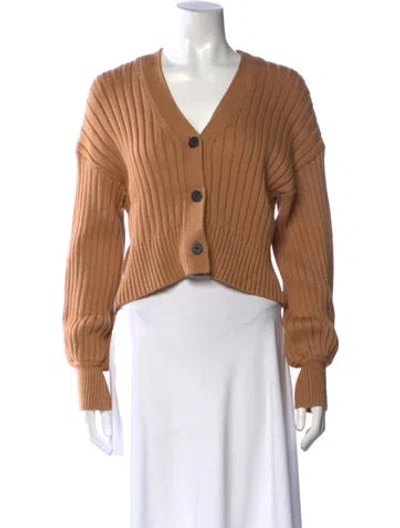 Pre-owned Staud V-neck Sweater In Neutral