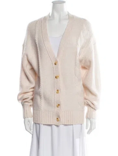 Pre-owned Staud V-neck Sweater In Neutral