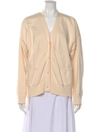 Pre-owned Staud V-neck Sweater In Neutral