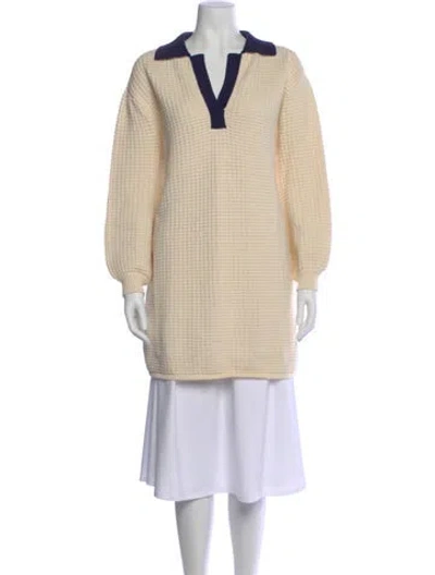 Pre-owned Staud V-neck Sweater In Neutral