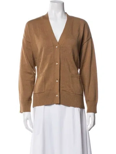 Pre-owned Staud V-neck Sweater In Neutrals