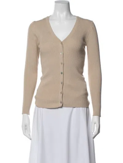 Pre-owned Staud V-neck Sweater In Neutrals