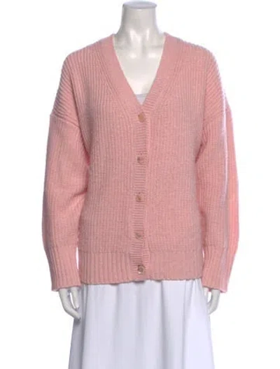 Pre-owned Staud V-neck Sweater In Pink