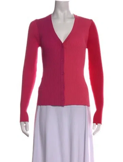 Pre-owned Staud V-neck Sweater In Pink