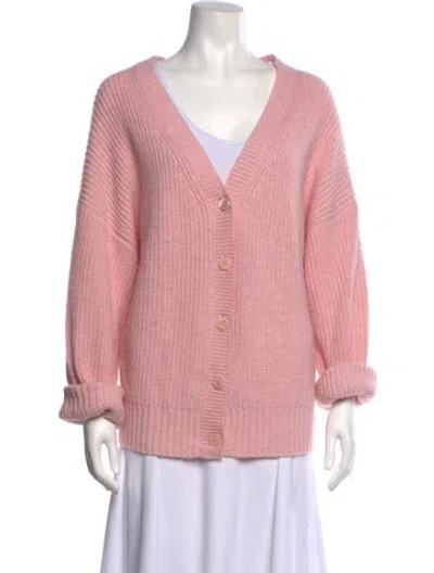 Pre-owned Staud V-neck Sweater In Pink