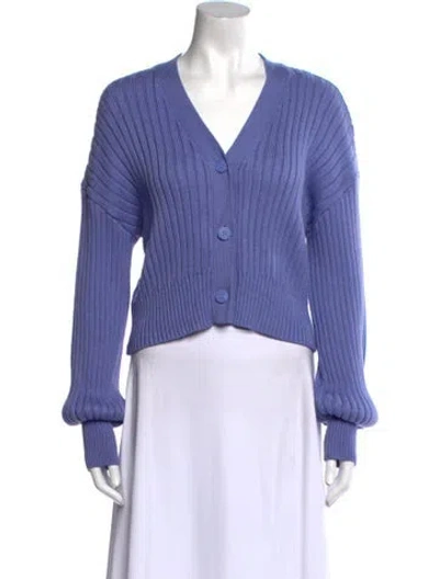 Pre-owned Staud V-neck Sweater In Purple