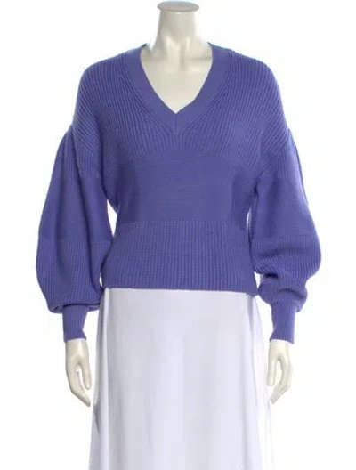 Pre-owned Staud V-neck Sweater In Purple