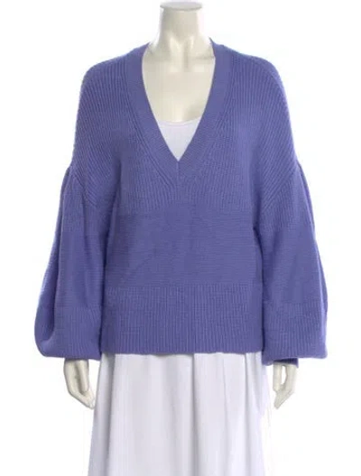 Pre-owned Staud V-neck Sweater In Purple
