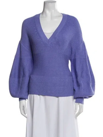 Pre-owned Staud V-neck Sweater In Purple