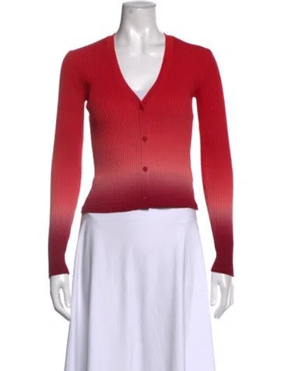 Pre-owned Staud V-neck Sweater In Red