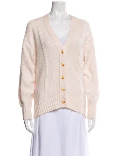 Pre-owned Staud V-neck Sweater W/ Tags In Neutral