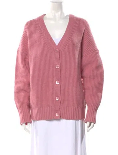 Pre-owned Staud V-neck Sweater W/ Tags In Pink