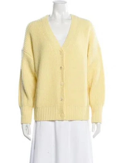 Pre-owned Staud V-neck Sweater In Yellow
