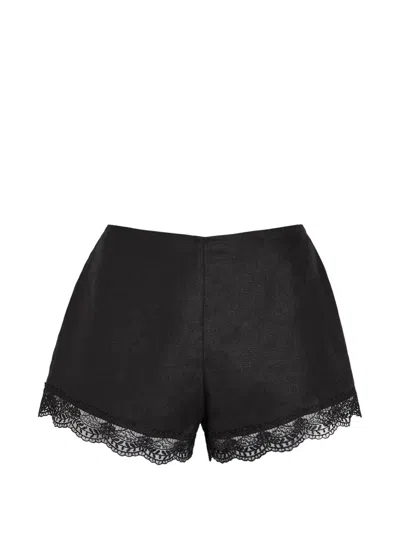 Staud Vov Lace-trim Shorts In Black
