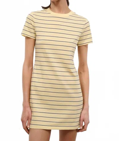 Staud Wade Mini Dress In Monday Stripe In Yellow