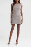 Staud Walker Micro Check Sheath Dress
