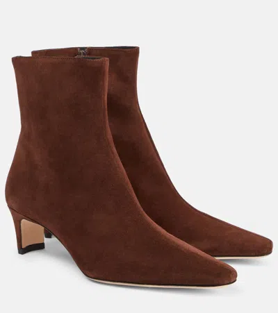 STAUD WALLY 55 SUEDE ANKLE BOOTS