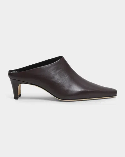 Staud Wally 55mm Leather Mules In Esprsso