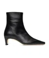 Staud Ankle Boot With Pointed Toe And Kitten Heel In Black