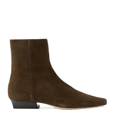 Staud Wally Ankle Boots In Brown