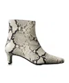 Staud Embossed Pointed Toe Boots In Gray