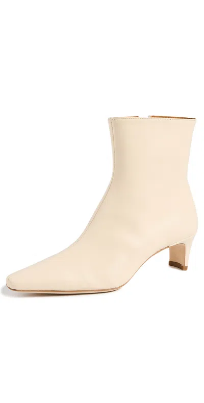 STAUD WALLY ANKLE BOOTS CREAM