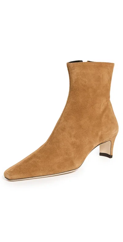 STAUD WALLY ANKLE BOOTS TAN