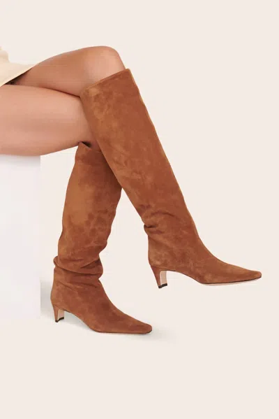 Staud Wally Boot In Tan Suede
