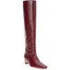 Staud Wally Boot Womens Solid Leather Knee-high Boots