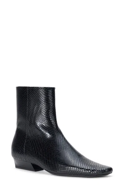 Staud Wally Flat Ankle Boot In Black