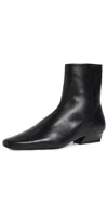 Staud Wally Flat Ankle Boots Black In Black