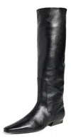 Staud Wally Flat Boots Black In Black