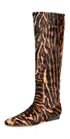 Staud Wally Flat Boots Lady Leopard In Lady Leopard