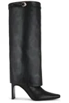 Staud Wally Foldover High Heel Boot In Black
