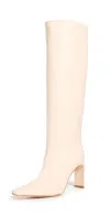 Staud Wally High Heel Boots Cream In Cream