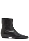 Staud 20mm Wally Flat Ankle Boot In Black